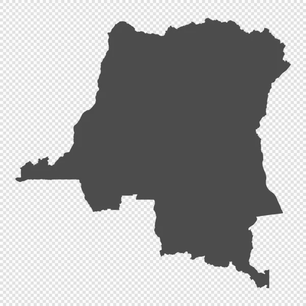 Alto Mapa Aislado Detallado Congo — Archivo Imágenes Vectoriales