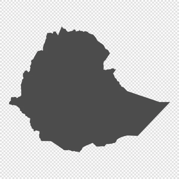 Carte Isolée Détaillée Éthiopie — Image vectorielle