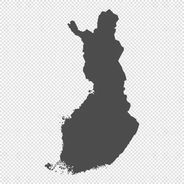 Υψηλής Λεπτομέρειας Απομονωμένος Χάρτης Φινλανδία — Διανυσματικό Αρχείο