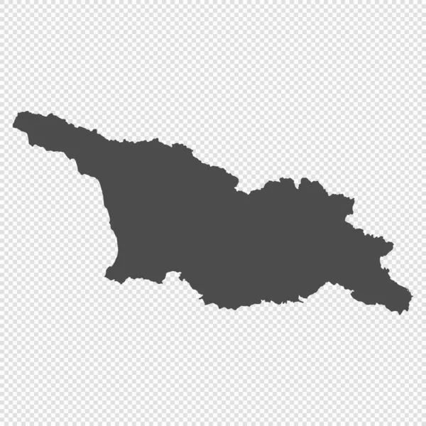 Nagy Részletes Elszigetelt Térkép Grúzia — Stock Vector