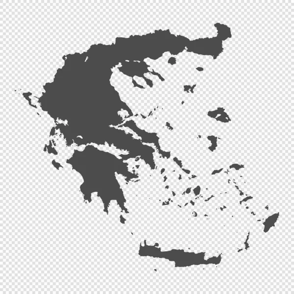 Mapa Isolado Detalhado Alto Grécia — Vetor de Stock