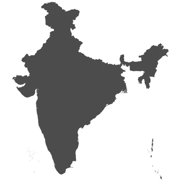 Высокая Детальная Карта Индия — стоковый вектор