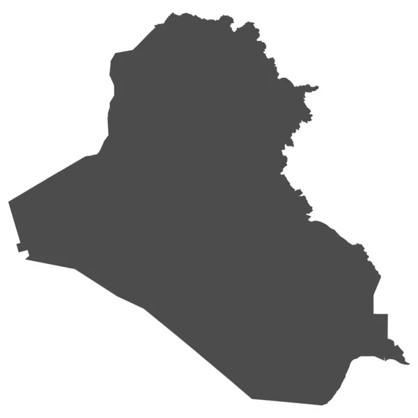 Alto Mapa Aislado Detallado Iraq — Vector de stock
