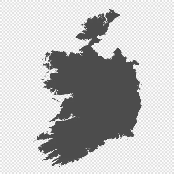 Alto Mapa Aislado Detallado Irlanda — Vector de stock