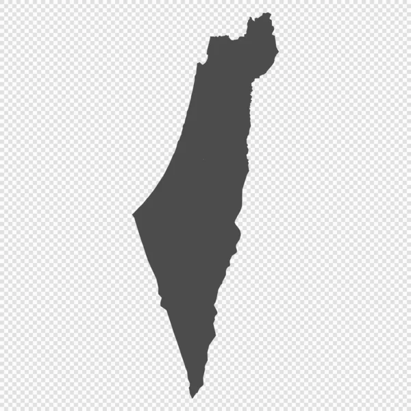 Wysoka Szczegółowa Mapa Odizolowana Izrael — Wektor stockowy