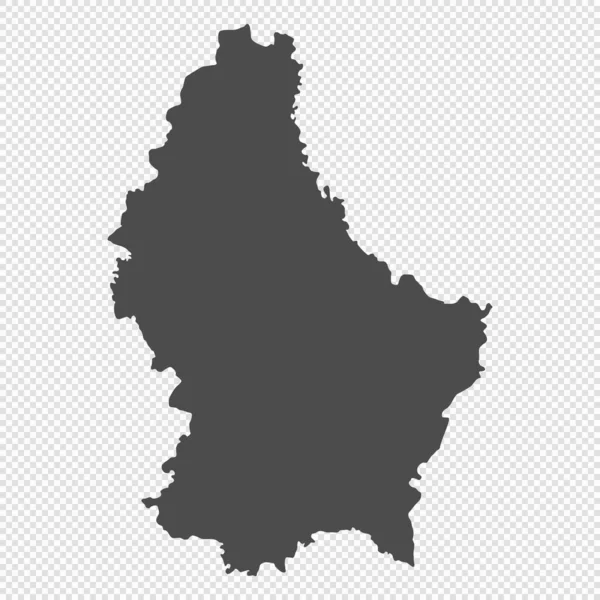 Υψηλής Λεπτομέρειας Απομονωμένος Χάρτης Λουξεμβούργο — Διανυσματικό Αρχείο