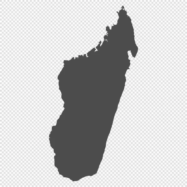 Υψηλής Λεπτομέρειας Απομονωμένος Χάρτης Μαδαγασκάρη — Διανυσματικό Αρχείο
