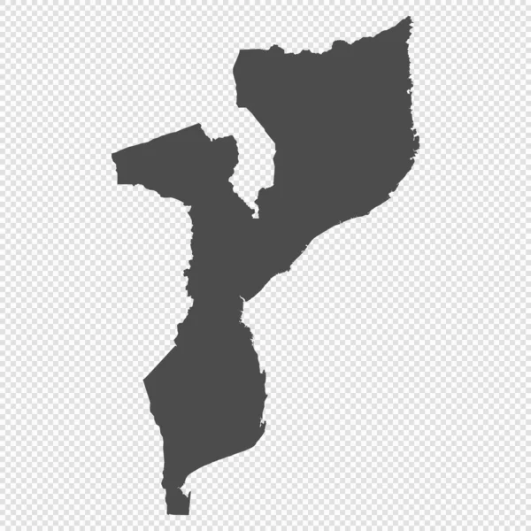 Mapa Aislado Alto Detallado Mozambique — Archivo Imágenes Vectoriales