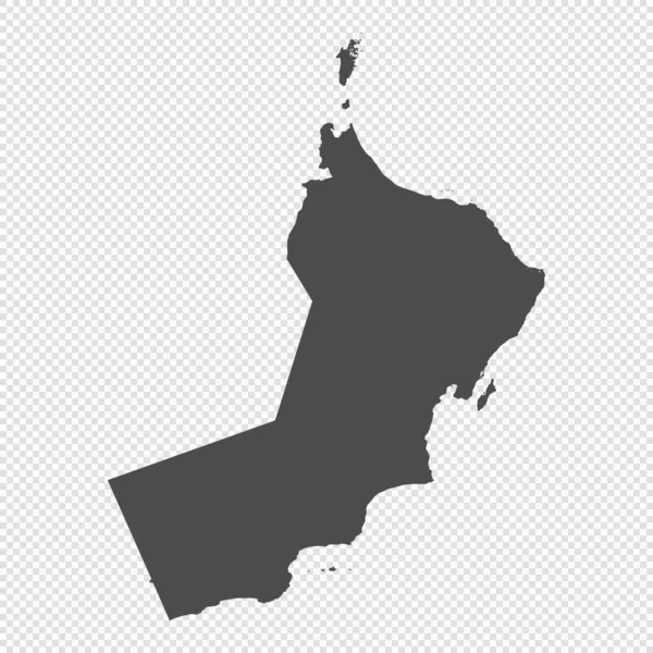 Carte Isolée Détaillée Oman — Image vectorielle