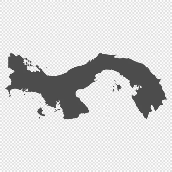 Hoch Detaillierte Isolierte Karte Panama — Stockvektor