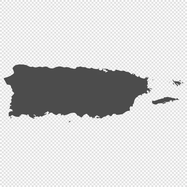 高度详细的孤立地图 波多黎各 — 图库矢量图片