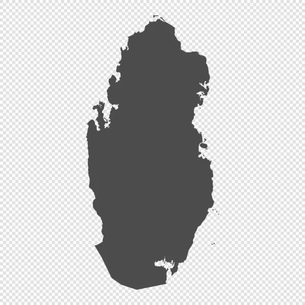 Υψηλής Λεπτομέρειας Απομονωμένος Χάρτης Κατάρ — Διανυσματικό Αρχείο