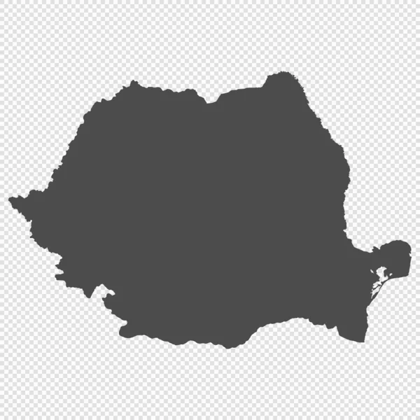 Υψηλής Λεπτομέρειας Απομονωμένος Χάρτης Ρουμανία — Διανυσματικό Αρχείο