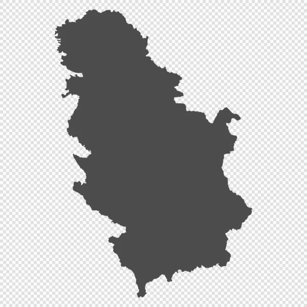 高詳細孤立地図 セルビア — ストックベクタ