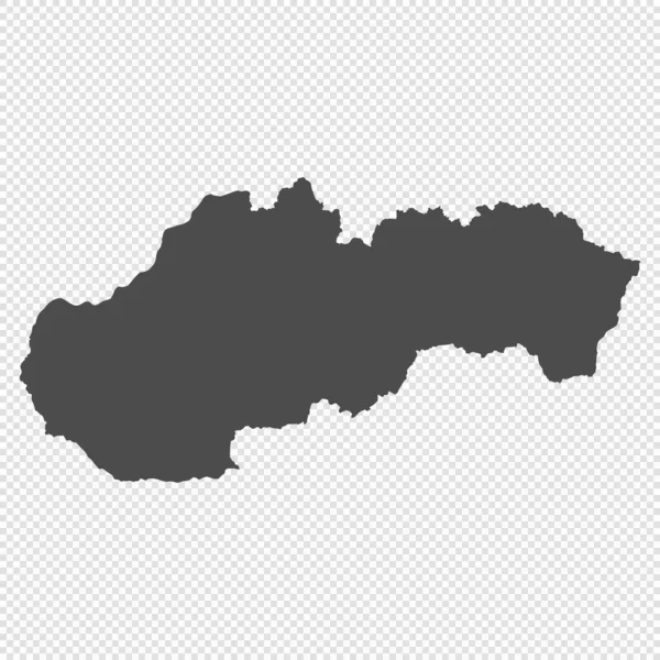 Υψηλή Λεπτομερή Απομονωμένο Χάρτη Σλοβακία — Διανυσματικό Αρχείο