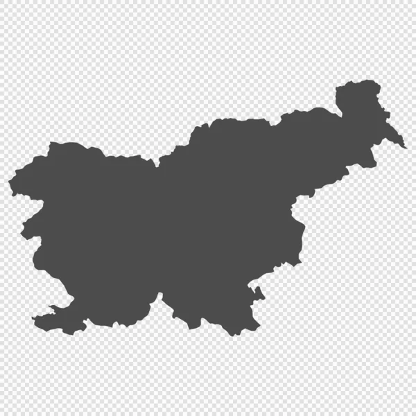 Υψηλής Λεπτομέρειας Απομονωμένος Χάρτης Σλοβενία — Διανυσματικό Αρχείο
