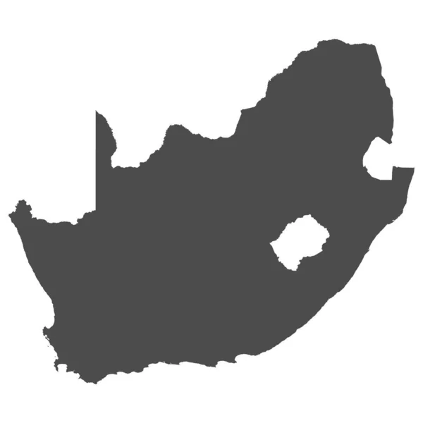 Alto Mapa Aislado Detallado Sudáfrica — Vector de stock