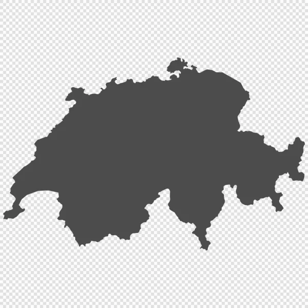 Υψηλής Λεπτομέρειας Απομονωμένος Χάρτης Ελβετία — Διανυσματικό Αρχείο