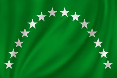 İpek arka planda rüzgarda dalgalanan Risaralda bayrağı. Kolombiya Departmanı