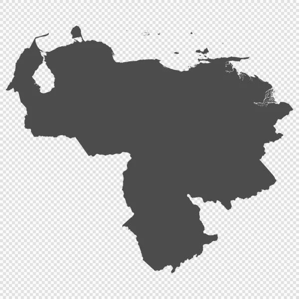 Hoch Detaillierte Isolierte Landkarte Venezuela — Stockvektor