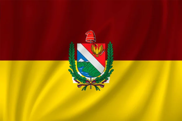 Bandeira Tolima Acenando Vento Sobre Fundo Seda Departamento Colômbia —  Vetores de Stock