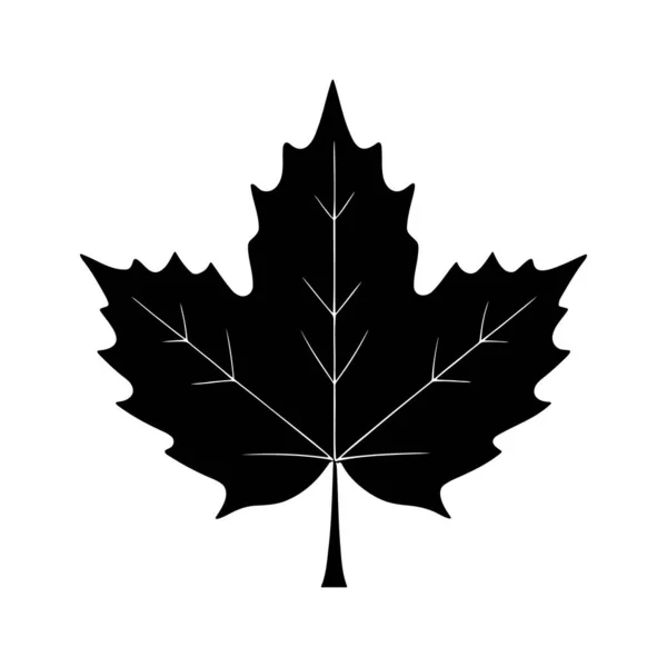 Λογότυπο Φύλλου Σφενδάμου Απομονωμένο Λευκό Φόντο Διανυσματικό Εικονίδιο — Διανυσματικό Αρχείο