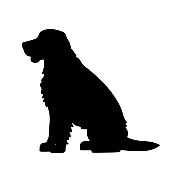 Dog Silhouette Logo Isolated White Background Vector Icon — Stock Vector