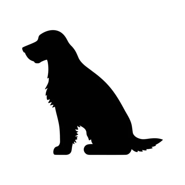 Pes Silueta Logo Izolované Bílém Pozadí Vektorová Ikona — Stockový vektor