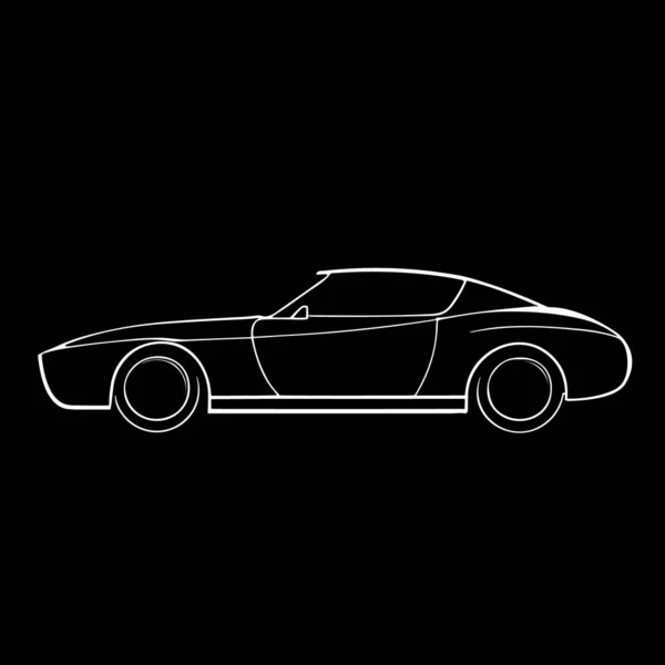 Auto Vektor Symbol Isolierte Seitenansicht Einfaches Logo — Stockvektor