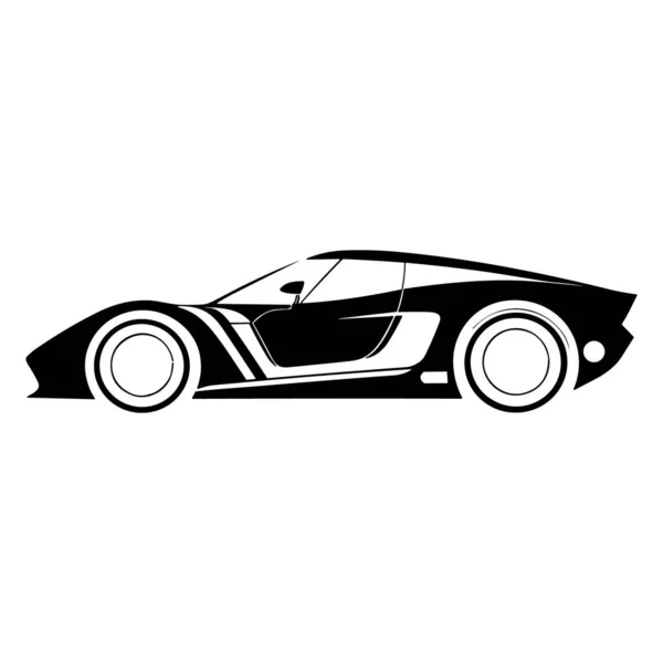 Car Vector Icon Isolated Side View Simple Logo — Stock Vector