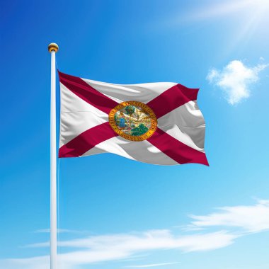 Florida dalgalanan bayrağı, ABD 'nin bayrak direğinde yer alan bir eyalettir..