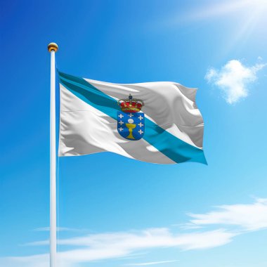 Galiçya 'nın dalgalanan bayrağı, İspanya' nın bayrak direğinde yer alan bir topluluktur..