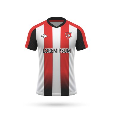 Brentford tarzında 3D gerçekçi futbol forması, futbol takımı 2023 için gömlek şablonu