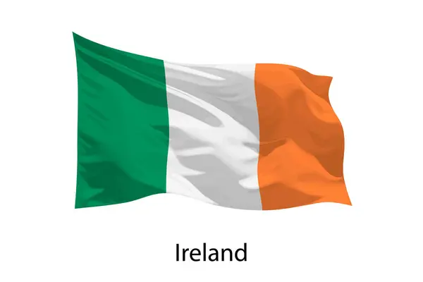 Реалістичний Прапор Ірландії Шаблон Дизайну Iposter — стоковий вектор