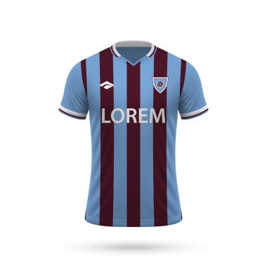 Trabzonspor tarzında 3D gerçekçi futbol forması, futbol takımı 2023 için gömlek şablonu