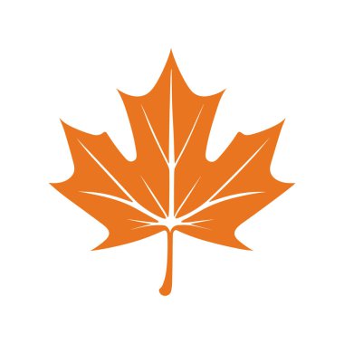 Akçaağaç yaprağı llogo tasarımı. Vektör siluet simgesi. resimleme