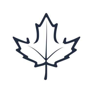 Akçaağaç yaprağı llogo tasarımı. Vektör siluet simgesi. resimleme