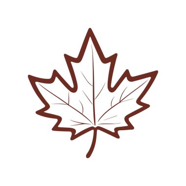 Akçaağaç yaprağı llogo tasarımı. Vektör siluet simgesi. resimleme