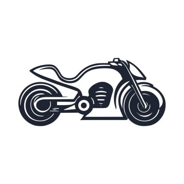 Yol motosikleti, soyut vektör silueti, motor spor logosu 