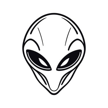 Uzaylı Başı Vektör Simgesi, Gri Uzaylı silueti