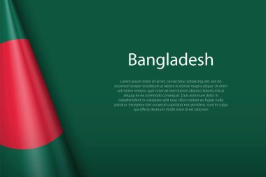 Bangladeş 'in 3d ulusal bayrağı telif uzayı ile izole edildi