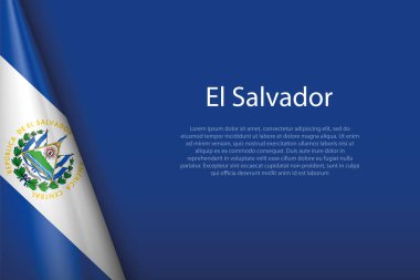 El Salvador ulusal bayrağı arka planda telif uzayı ile izole edildi