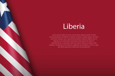 Liberya 'nın 3d ulusal bayrağı telif uzayı ile izole edildi