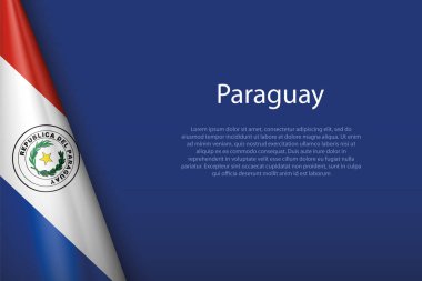 3d ulusal bayrak Paraguay telif uzayı ile izole edildi