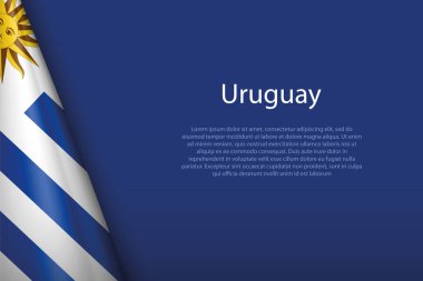 3d ulusal bayrak Uruguay telif uzayı ile izole edildi