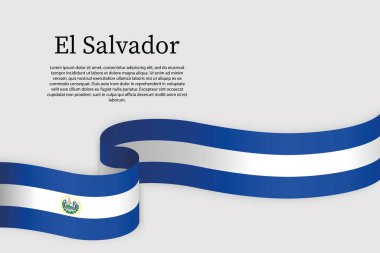 El Salvador 'un kurdele bayrağı. Kutlama arkaplan şablonu