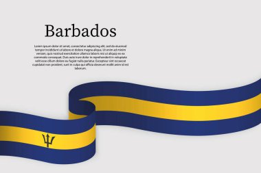 Barbados kurdele bayrağı. Kutlama arkaplan şablonu