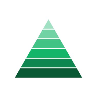 beyaz arkaplan üzerindeki piramit grafik bilgi grafiği diyagramı