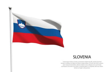Slovenya bayrağı beyaz zemin üzerinde dalgalanıyordu
