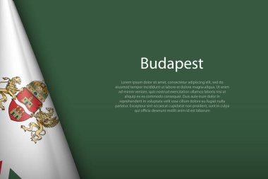 Budapeşte 'nin 3d bayrağı, Macaristan' ın bir kentidir.